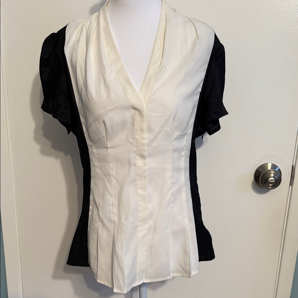 Express Black and Cream Blouse